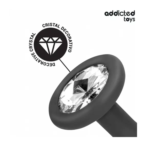 ADDICTED - Комплект OF 3 анална тапа силиконов с бижутериен детайл