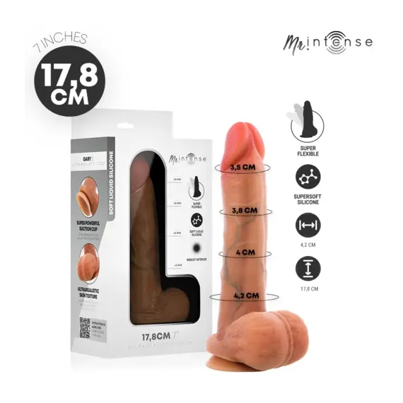MR INTENSE - GARY S ултрареалистичен силиконов COCK с тестиси 17.8 см диаметър 4.2 см
