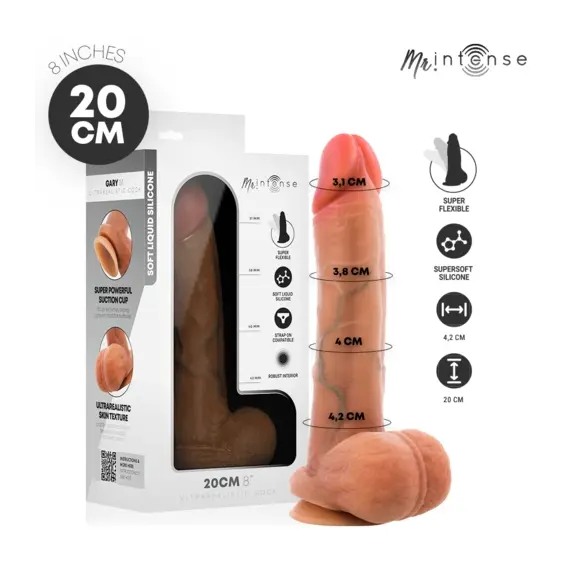 MR INTENSE - GARY M ултрареалистичен силиконов COCK с тестиси 20 см диаметър 4.2 см