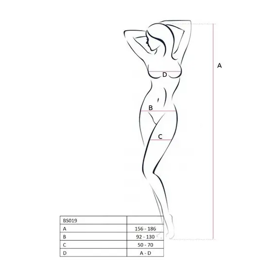 PASSION - WOMAN BS019 боди чорапогащник черен универсален размерснимка 2