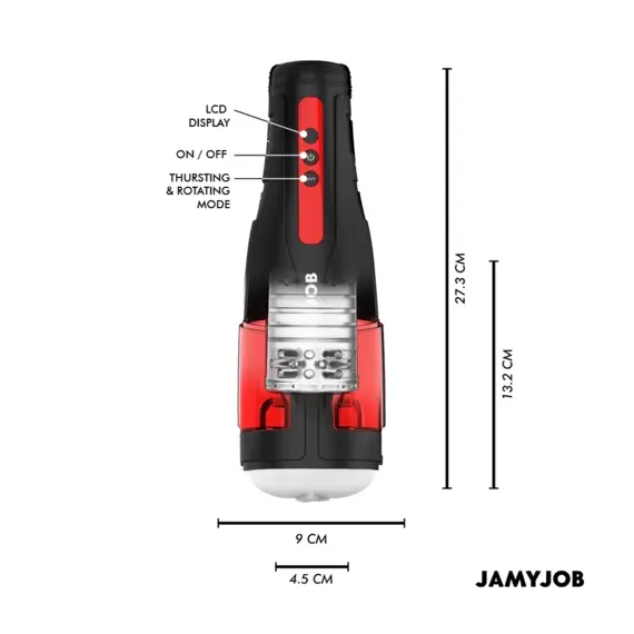 JAMYJOB - CYCLONE автоматичен вагина мастурбатор 10 ротация и тласкащи режимаснимка 3
