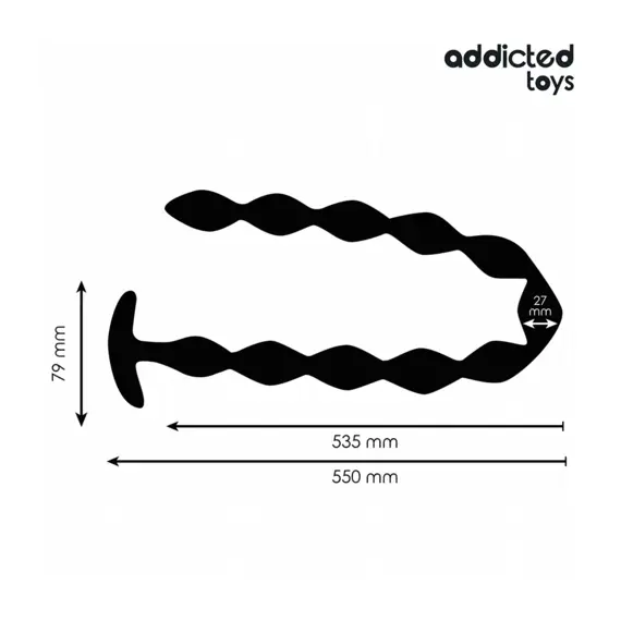 ADDICTED - EXTRA дълъг силиконова анална тапаснимка 3