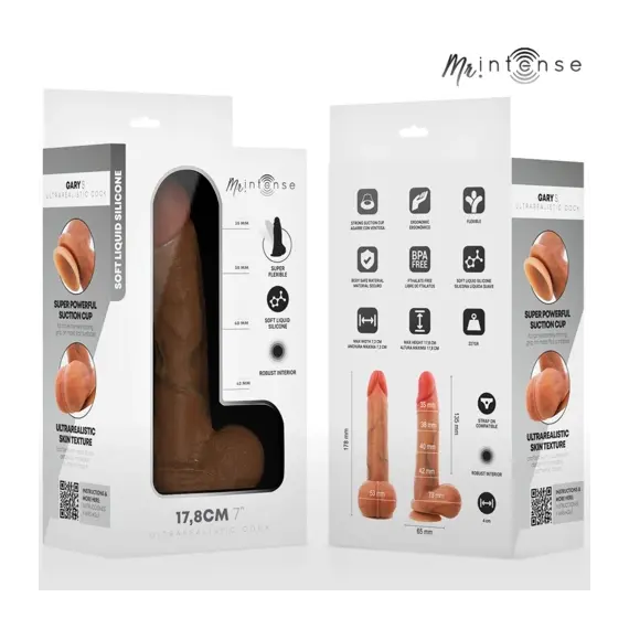 MR INTENSE - GARY S ултрареалистичен силиконов COCK с тестиси 17.8 см диаметър 4.2 смснимка 3