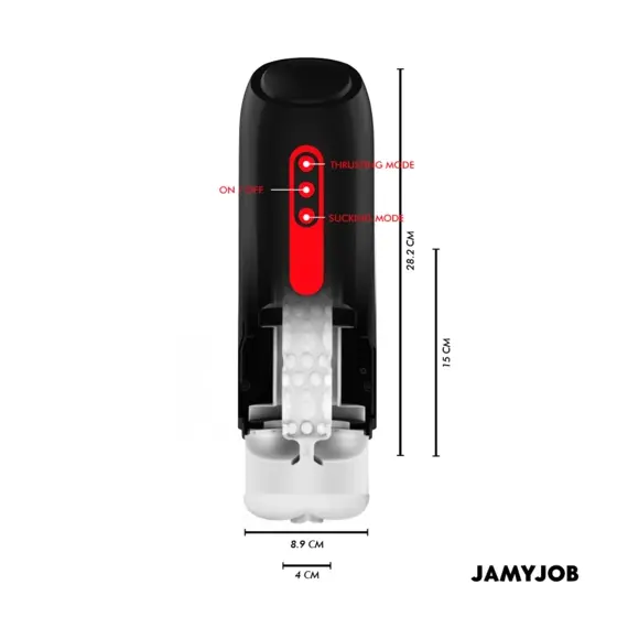 JAMYJOB - PHANTOM автоматичен вагина мастурбатор 5 вакуумна стимулация и тласкащи режимаснимка 4