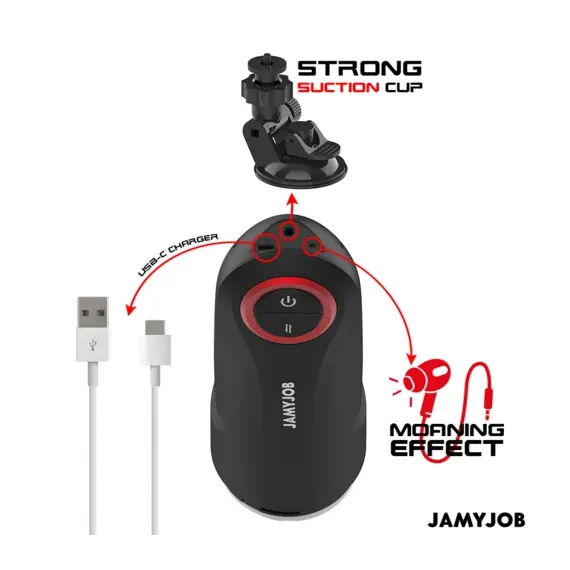 JAMYJOB - GRAVITY автоматичен вагина мастурбатор 5 тласкащи режима и звуков ефектснимка 4
