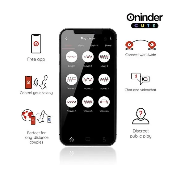 ONINDER CUTE - LOVE BUTT вибриращ анална тапа разширител - FREE WORLDWIDE приложениеснимка 4