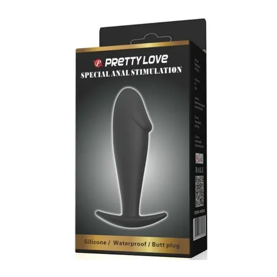 PRETTY LOVE - анална тапа силиконов PENIS FORM черенснимка 5