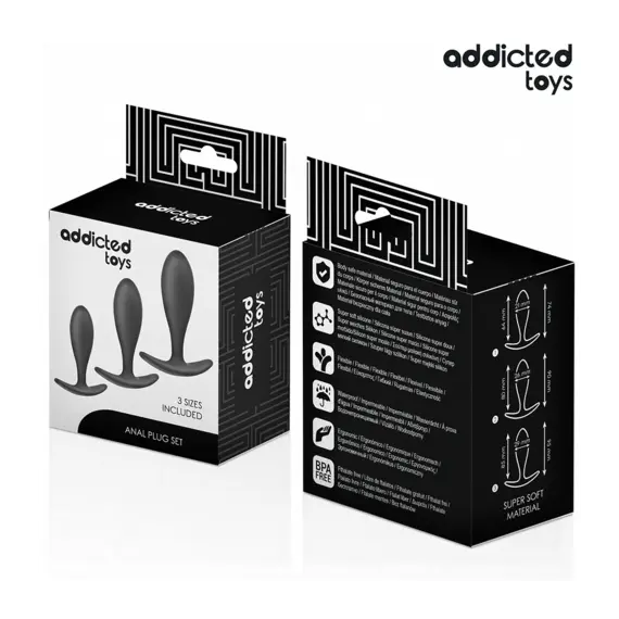 ADDICTED - Комплект OF 3 анална тапа силиконов модел 2снимка 5