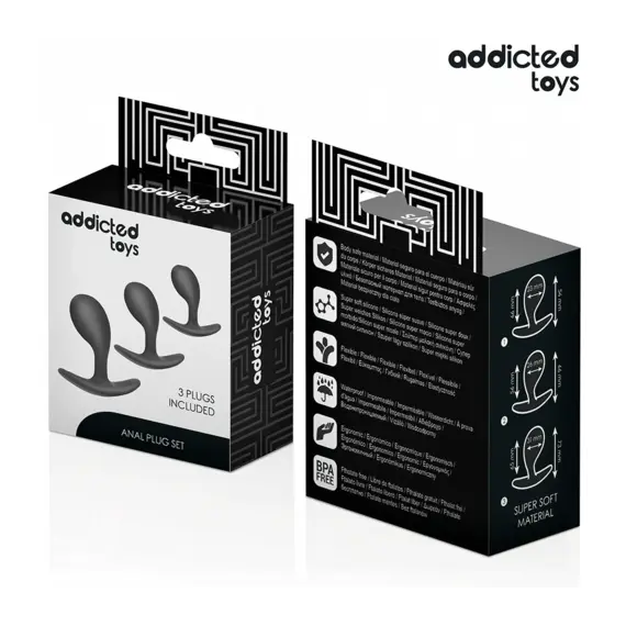 ADDICTED - Комплект OF 3 анална тапа силиконов модел 3снимка 5