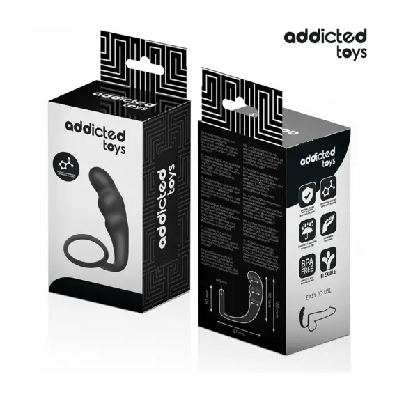 ADDICTED - анална тапа с ринг силиконов модел 4снимка 5