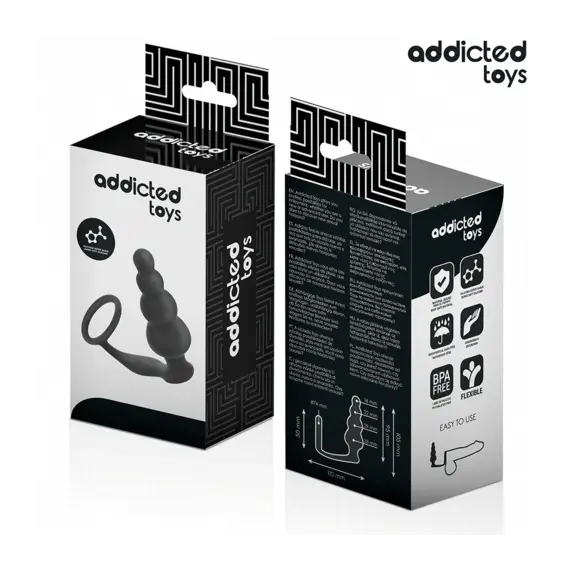ADDICTED - анална тапа с ринг силиконов модел 5снимка 5
