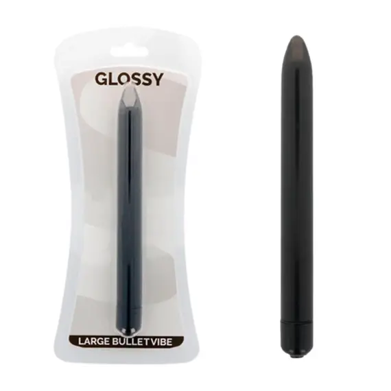 GLOSSY - SLIM вибратор черен