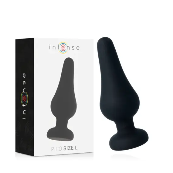INTENSE - ANAL PLUG PIPO L черен силиконов 13 см