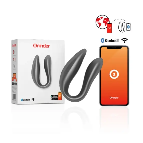 ONINDER - LISBOA черен G-POINT & CLITORIS STIMULATOR - FREE APP