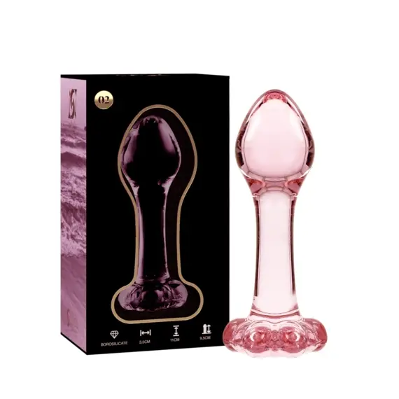NEBULA SERIES BY IBIZA - MODEL 2 ANAL PLUG боросиликатно стъкло розов 11 см -O- 3.5 см