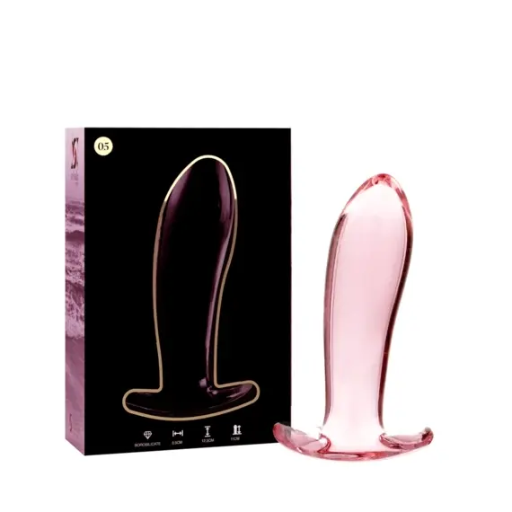 NEBULA SERIES BY IBIZA - MODEL 5 ANAL PLUG боросиликатно стъкло розов 12.5 см -O- 3.5 см