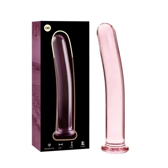 NEBULA SERIES BY IBIZA - MODEL 8 дилдо боросиликатно стъкло розов 14.5 см -O- 2 см