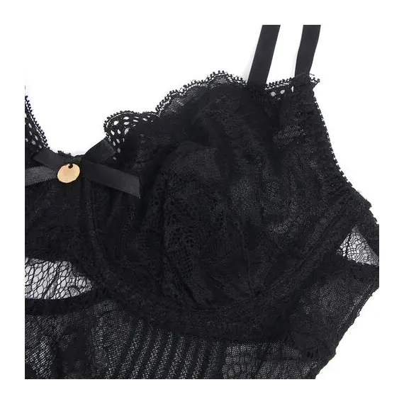SUBBLIME - 955625 дантела боди с закопчаване отдолу черен L/XL