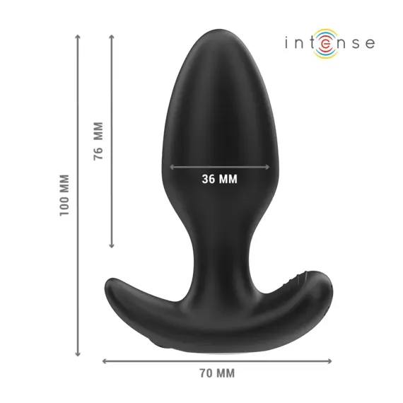 INTENSE - JOEY ANAL PLUG 10 VIBRATIONS черен дистанционно управление