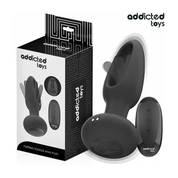 ADDICTED TOYS - ANAL PLUG с VIBRATING TONGUE и дистанционно управление