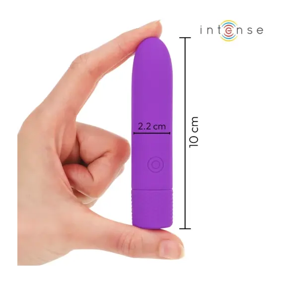 INTENSE - SYMONE USB презареждаем вибриращ вибро куршум 8 вибрации лилав 10 X 2.2 смснимка 2