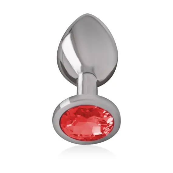 INTENSE - ALUMINUM метален ANAL PLUG с червен CRYSTAL SIZE Lснимка 2