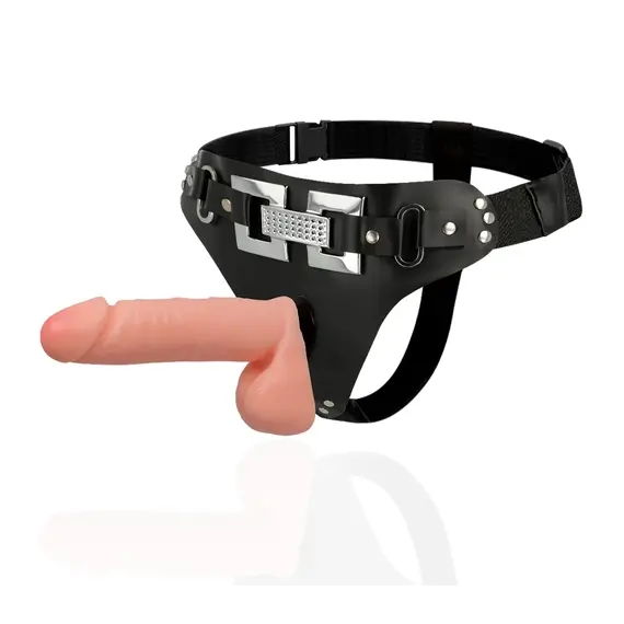HARNESS ATTRACTION - делукс харнес с реалистичен вибрация 18 см диаметър 4.5 смснимка 3