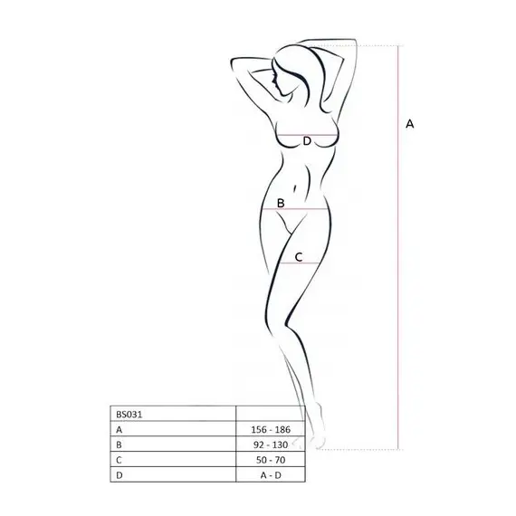 PASSION - WOMAN BS031 боди чорапогащник черен универсален размерснимка 3