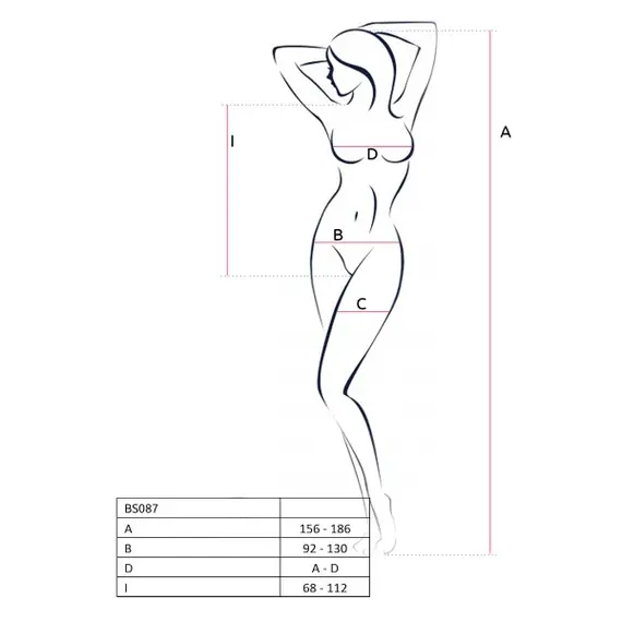 PASSION - WOMAN BS087 черен боди чорапогащник универсален размерснимка 3