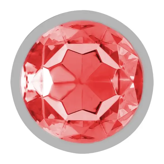 INTENSE - ALUMINUM метален ANAL PLUG с червен CRYSTAL SIZE Lснимка 3