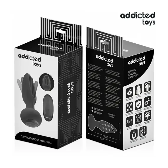 ADDICTED TOYS - ANAL PLUG с VIBRATING TONGUE и дистанционно управлениеснимка 3