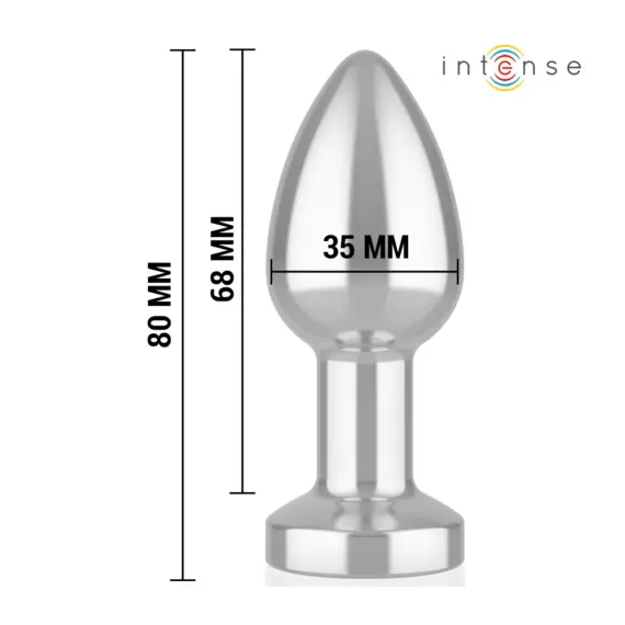 INTENSE - VIBRATING метален ANAL PLUG с LED LIGHTS и дистанционно управление - SIZE Sснимка 3