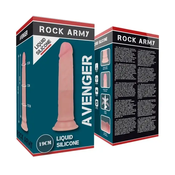 ROCKARMY - ROCKARMY LIQUID силиконов PREMIUM AVENGER реалистичен 19 см -O- 3.98 см