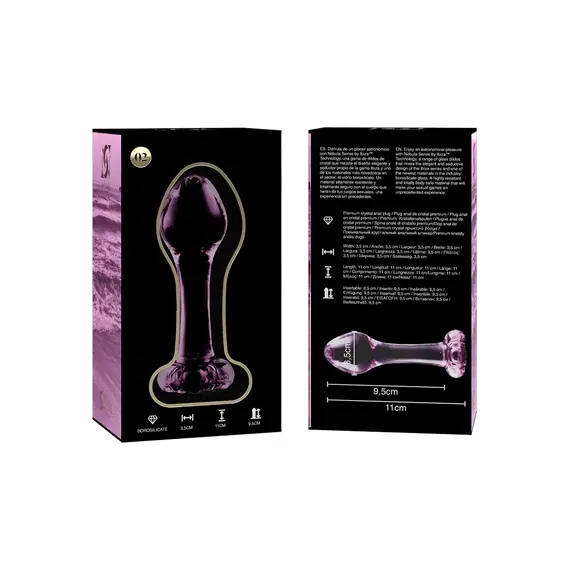 NEBULA SERIES BY IBIZA - MODEL 2 ANAL PLUG боросиликатно стъкло розов 11 см -O- 3.5 смснимка 4