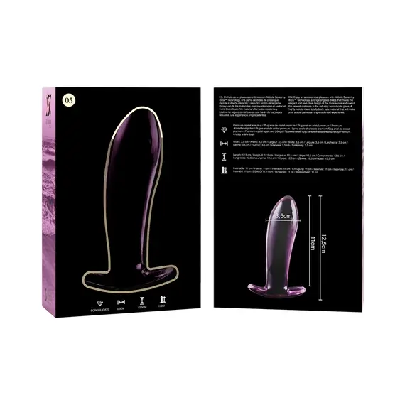 NEBULA SERIES BY IBIZA - MODEL 5 ANAL PLUG боросиликатно стъкло розов 12.5 см -O- 3.5 смснимка 4
