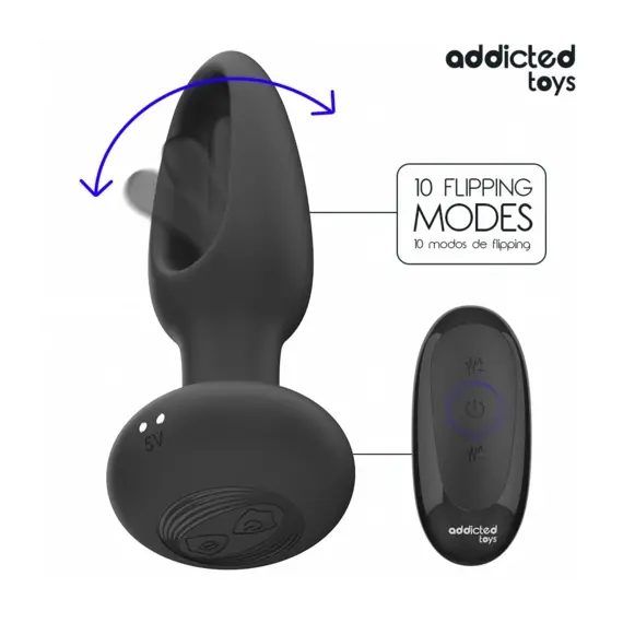ADDICTED TOYS - ANAL PLUG с VIBRATING TONGUE и дистанционно управлениеснимка 4