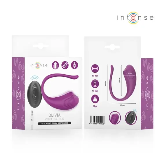 INTENSE - OLIVIA лилав VIBRATING EGG с дистанционно управлениеснимка 4