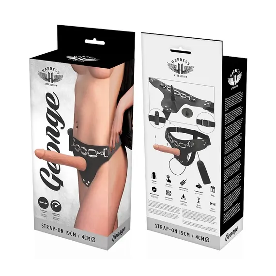 HARNESS ATTRACTION - GEORGE реалистичен вибратор 19 см диаметър 4 смснимка 5