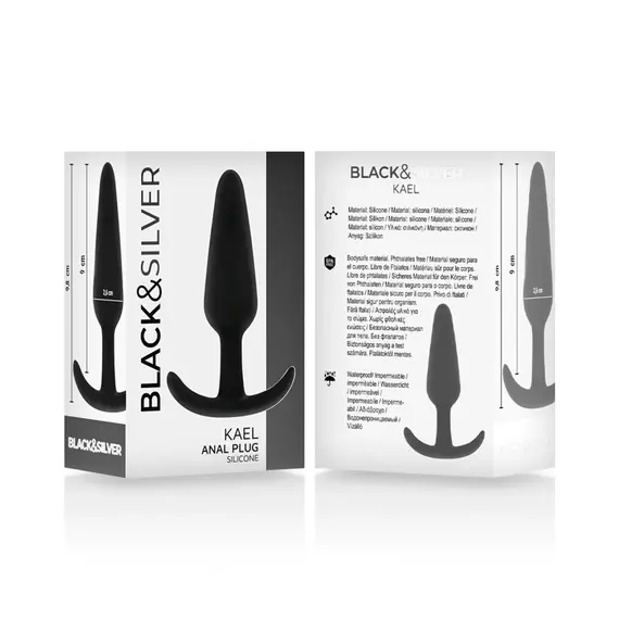 BLACK&SILVER - KAEL силиконов ANAL PLUG с MEDIUM HANDLEснимка 5