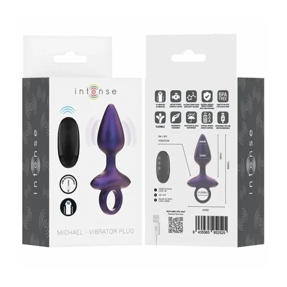 INTENSE - MICHAEL VIBRATING ANAL PLUG MODEL 2 дистанционно управлениеснимка 5