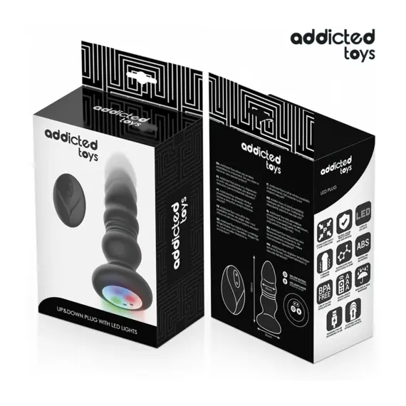 ADDICTED TOYS - THRUSTING VIBRATING ANAL PLUG, LED LIGHT дистанционно управлениеснимка 5