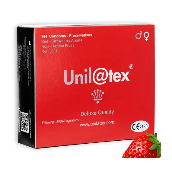 UNILATEX - Червен / STRAWBERRY PRESERVATIVES 144 бр.