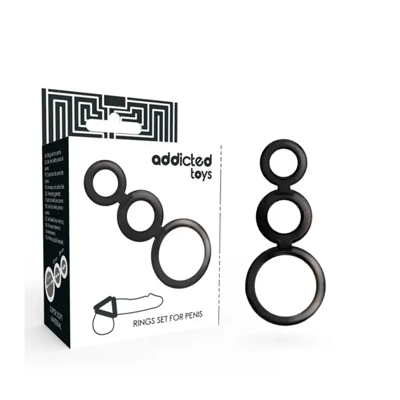 ADDICTED TOYS - RINGS комплект за PENIS - SMOKED