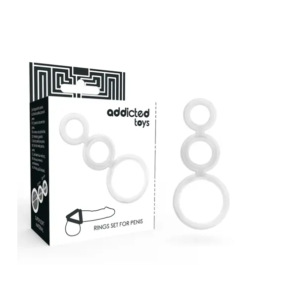 ADDICTED TOYS - RINGS комплект за PENIS прозрачен
