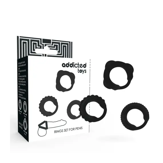 ADDICTED TOYS - C-RING комплект черен