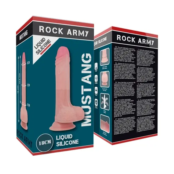 ROCKARMY - Харнес + LIQUID силиконов PREMIUM MUSTANG реалистичен 18 см -O- 4.14 см