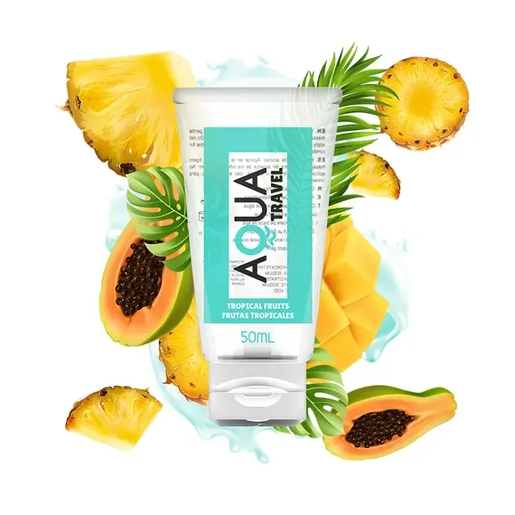 AQUA TRAVEL - FLAVOUR лубрикант на водна основа TROPICAL FRUITS - 50 ML
