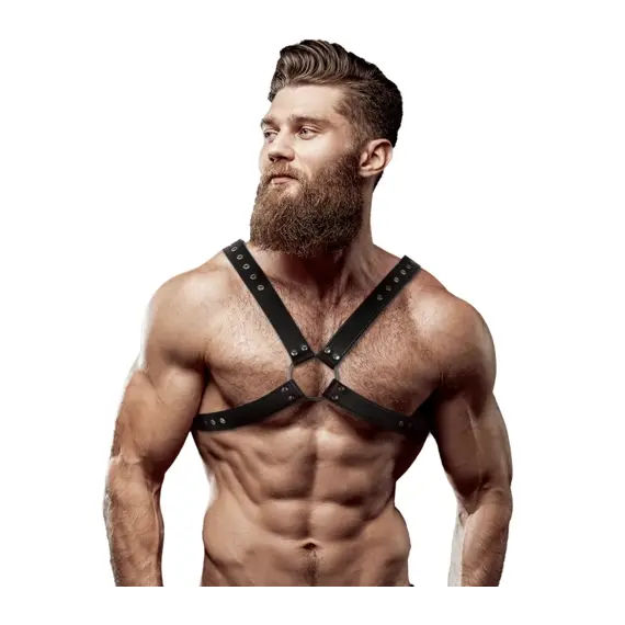 FETISH SUBMISSIVE ATTITUDE - MENS CROSS CHEST ECO-LEATHER харнес