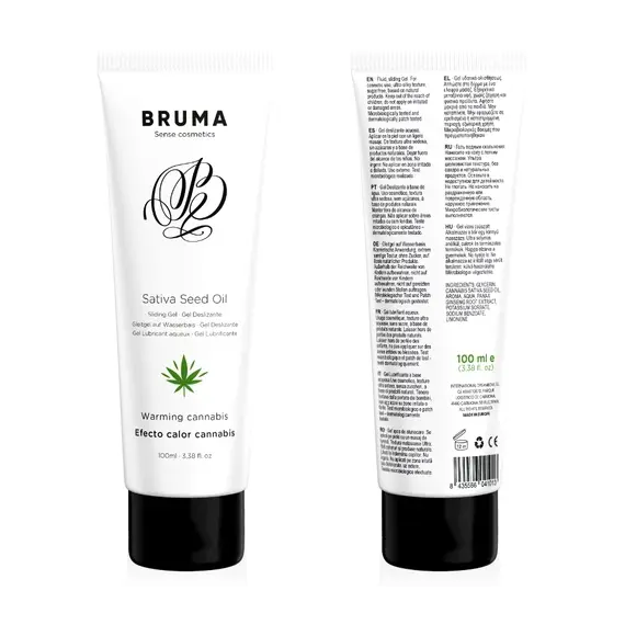 BRUMA - SATIVA SEED OIL SLIDING GEL WARMING CANNABIS FLAVOR 100 ML