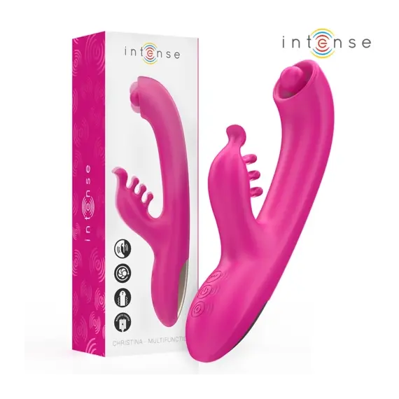 INTENSE - CHRISTINA MULTIFUNCTION вибратор тип зайче 22.5 см розов